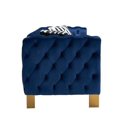 Divano Chesterfield moderno in velluto trapuntato per soggiorno