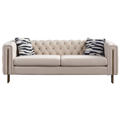 Divano Chesterfield moderno in velluto trapuntato per soggiorno