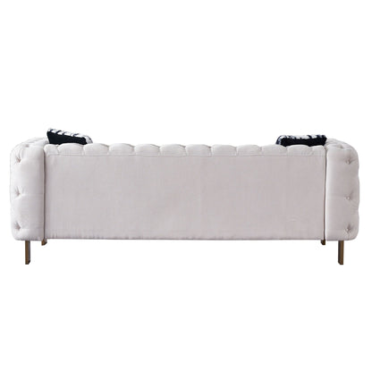 Divano Chesterfield moderno in velluto trapuntato per soggiorno