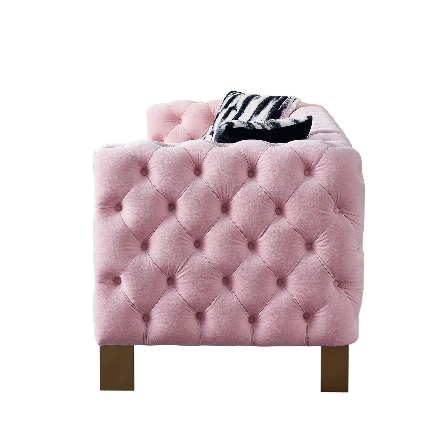 Divano Chesterfield moderno in velluto trapuntato per soggiorno