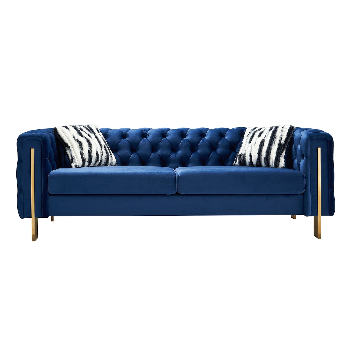 Divano Chesterfield moderno in velluto trapuntato per soggiorno