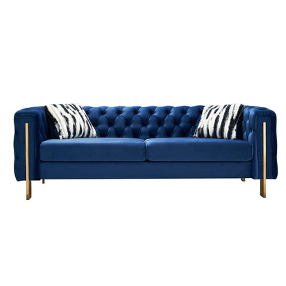 Divano Chesterfield moderno in velluto trapuntato per soggiorno