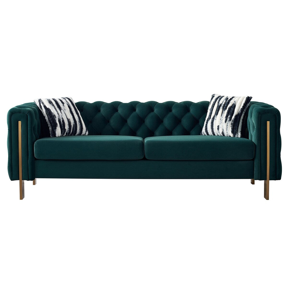 Divano Chesterfield moderno in velluto trapuntato per soggiorno