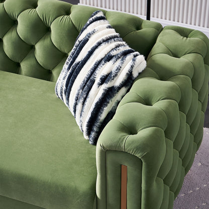 Divano Chesterfield moderno in velluto trapuntato per soggiorno