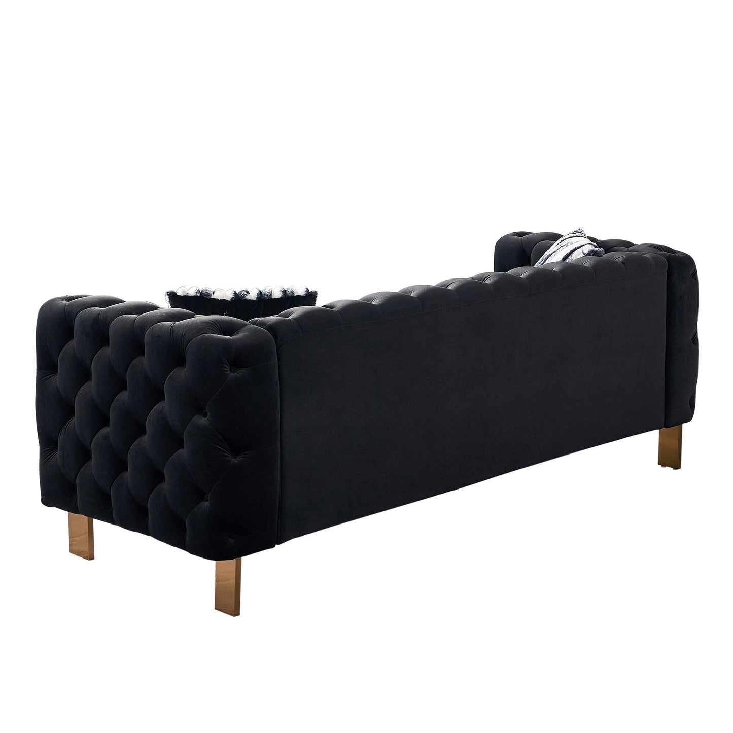 Divano Chesterfield moderno in velluto trapuntato per soggiorno