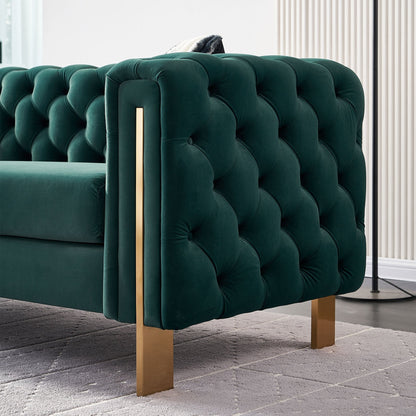 Divano Chesterfield moderno in velluto trapuntato per soggiorno