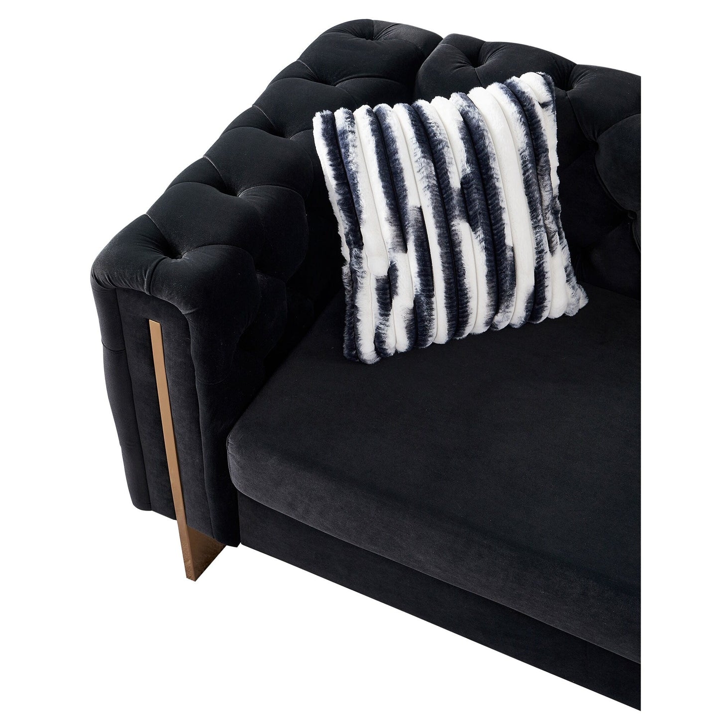 Divano Chesterfield moderno in velluto trapuntato per soggiorno