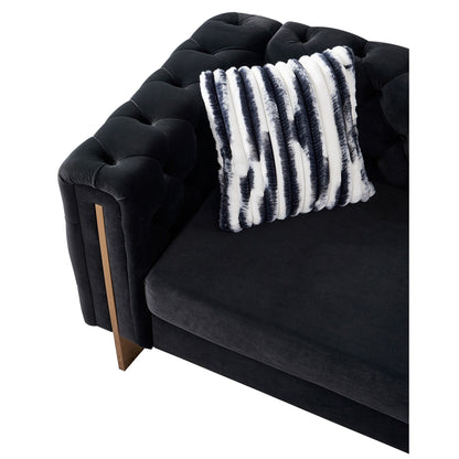 Divano Chesterfield moderno in velluto trapuntato per soggiorno