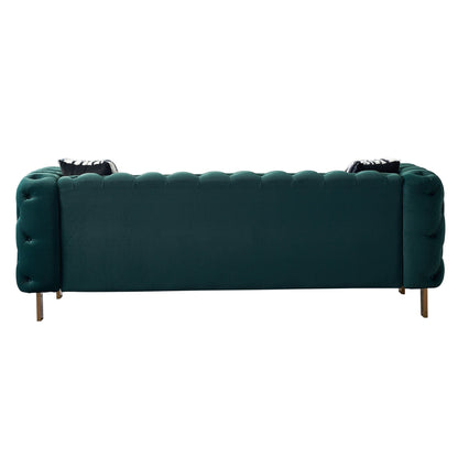 Divano Chesterfield moderno in velluto trapuntato per soggiorno