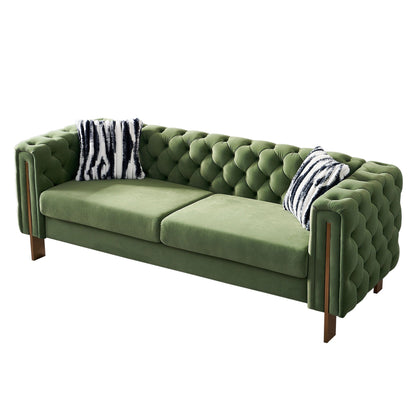 Divano Chesterfield moderno in velluto trapuntato per soggiorno