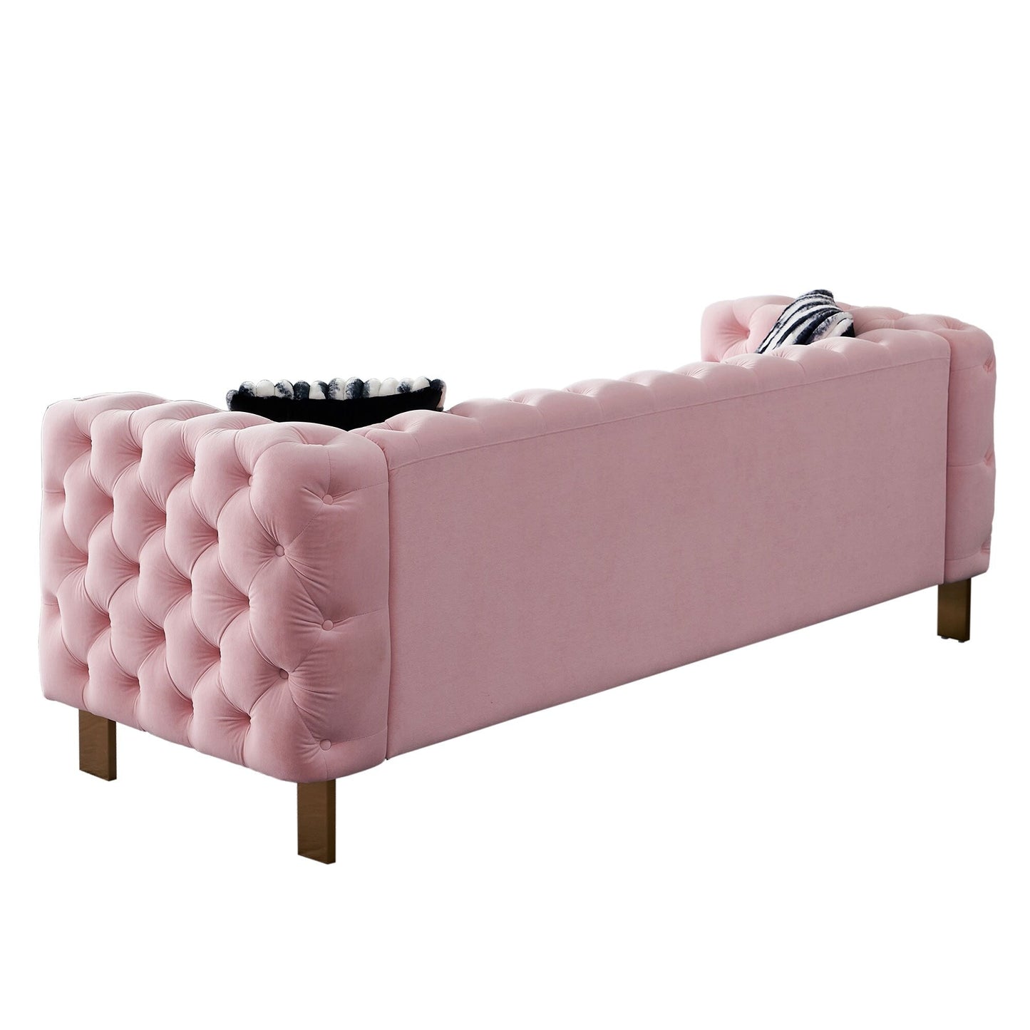 Divano Chesterfield moderno in velluto trapuntato per soggiorno