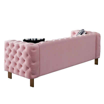 Divano Chesterfield moderno in velluto trapuntato per soggiorno