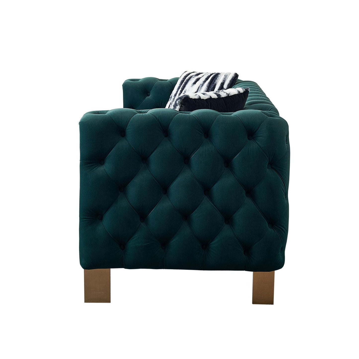 Divano Chesterfield moderno in velluto trapuntato per soggiorno