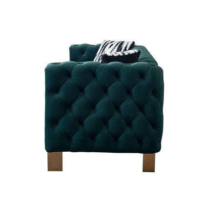 Divano Chesterfield moderno in velluto trapuntato per soggiorno