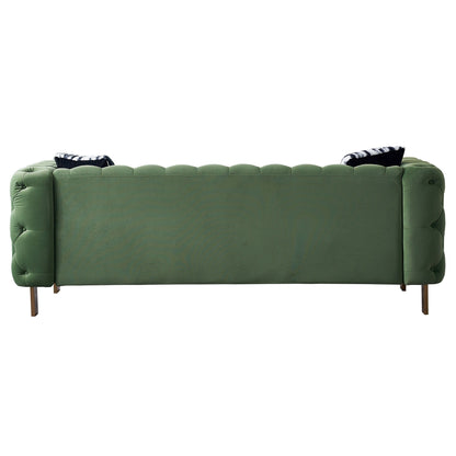 Divano Chesterfield moderno in velluto trapuntato per soggiorno
