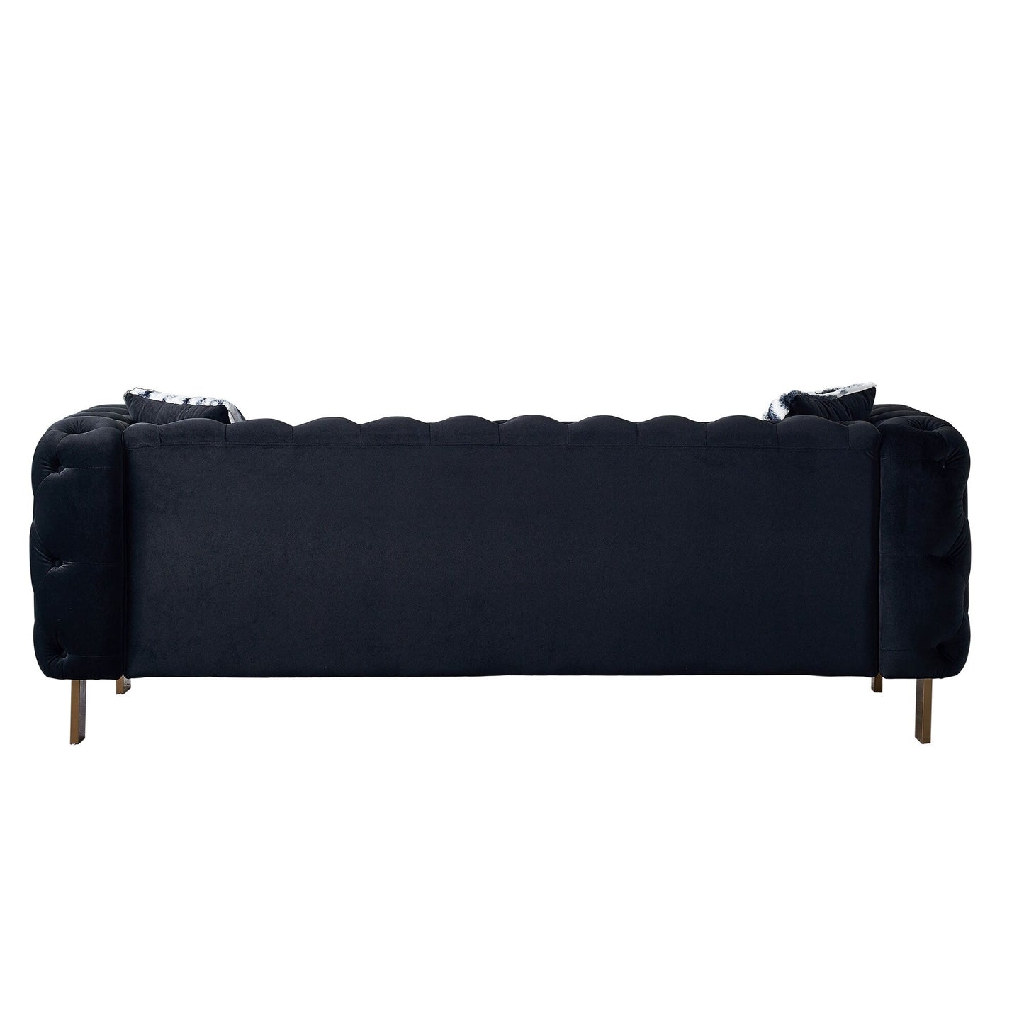 Divano Chesterfield moderno in velluto trapuntato per soggiorno