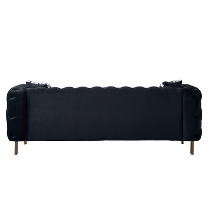 Divano Chesterfield moderno in velluto trapuntato per soggiorno
