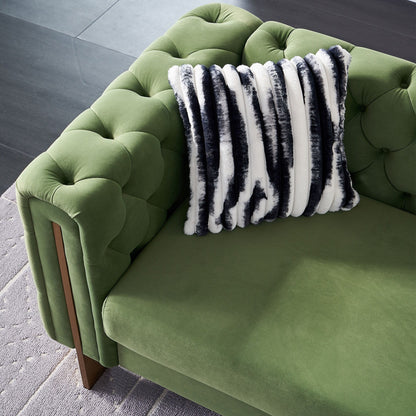 Divano Chesterfield moderno in velluto trapuntato per soggiorno
