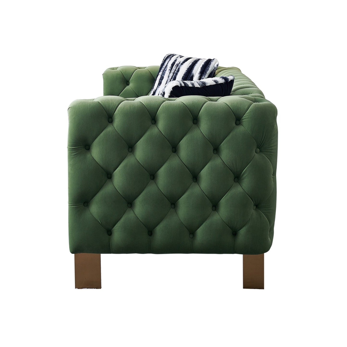 Divano Chesterfield moderno in velluto trapuntato per soggiorno