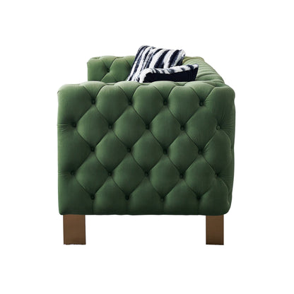 Divano Chesterfield moderno in velluto trapuntato per soggiorno