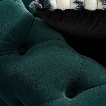 Divano Chesterfield moderno in velluto trapuntato per soggiorno
