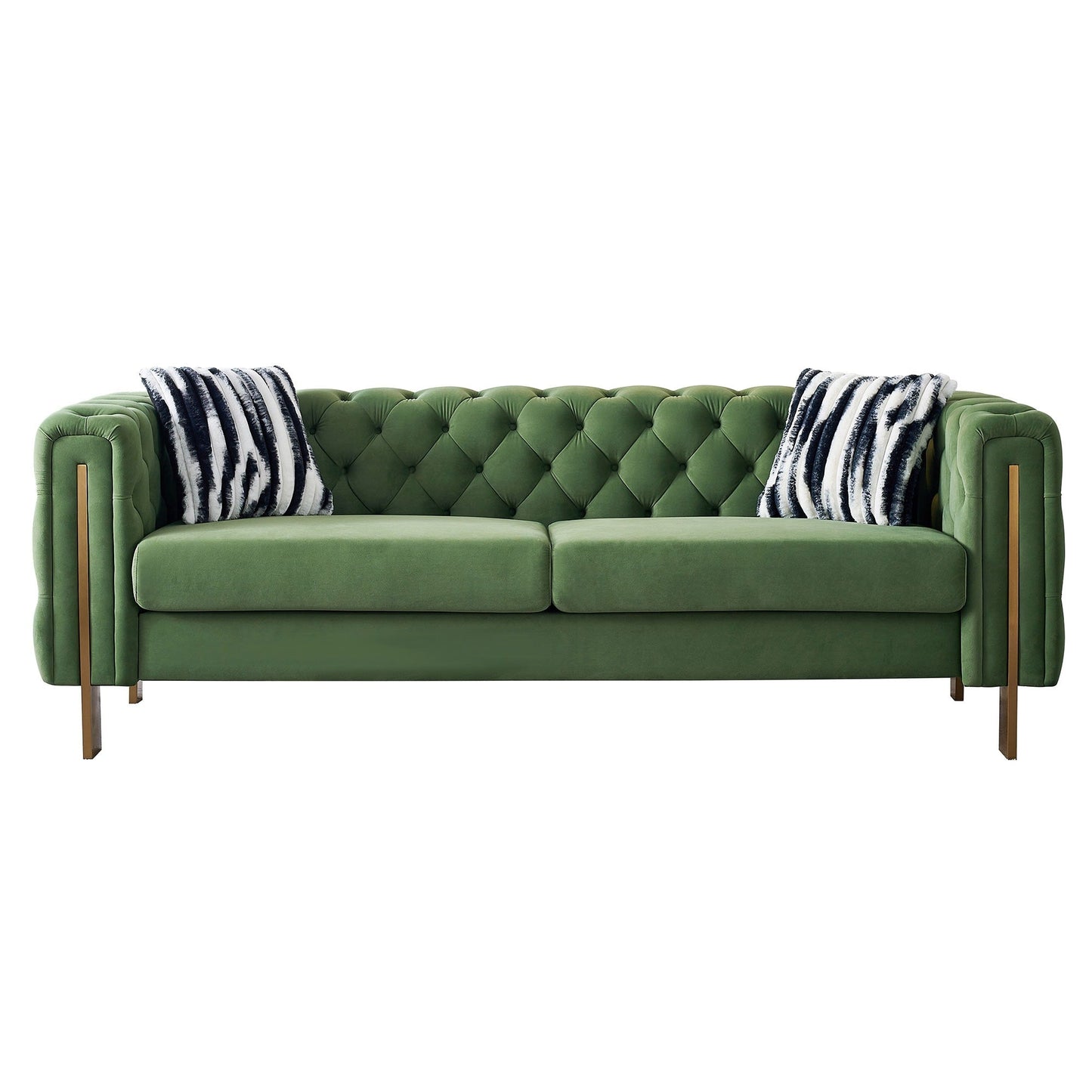 Divano Chesterfield moderno in velluto trapuntato per soggiorno