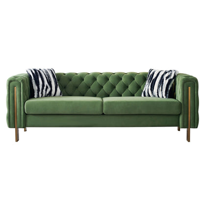 Divano Chesterfield moderno in velluto trapuntato per soggiorno