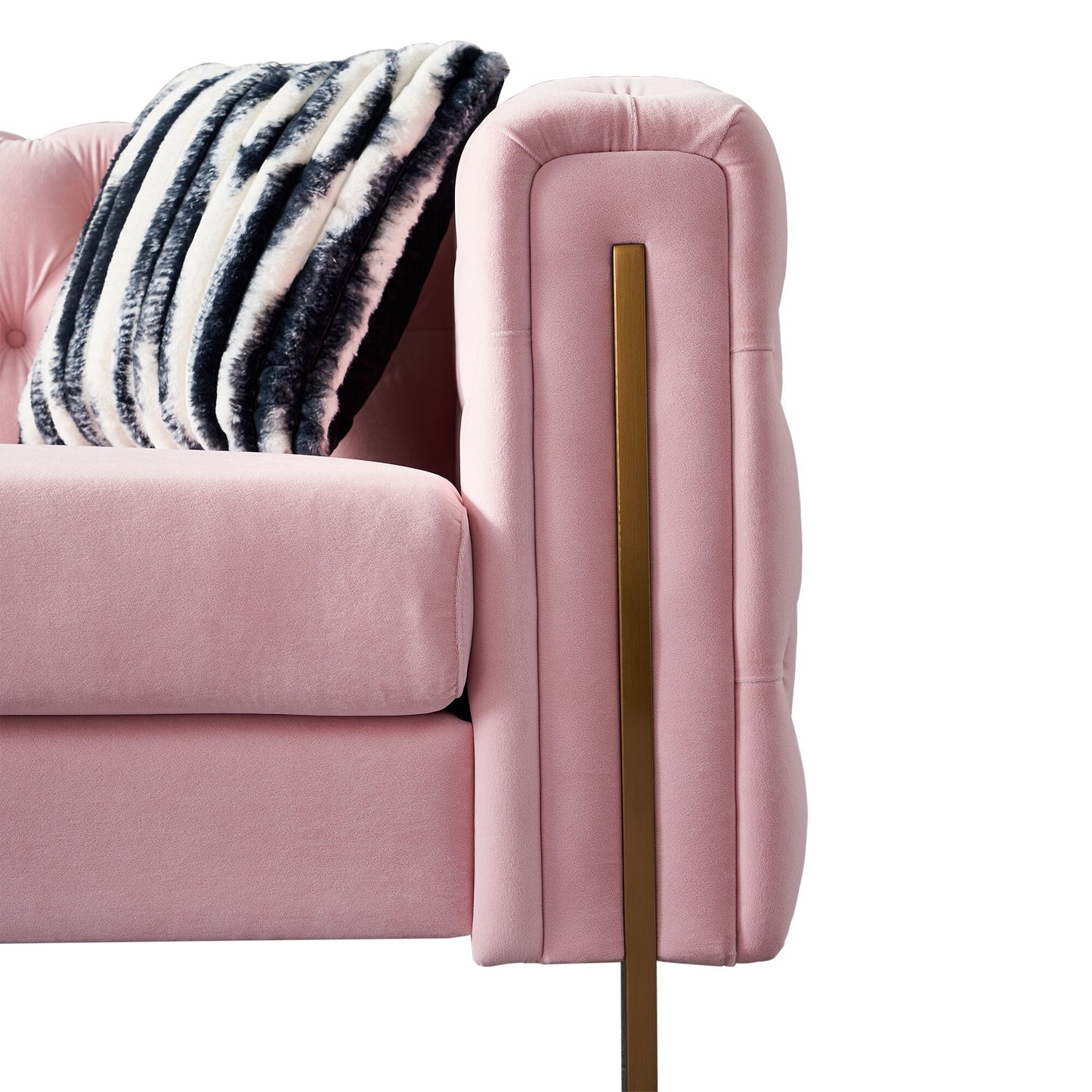 Divano Chesterfield moderno in velluto trapuntato per soggiorno