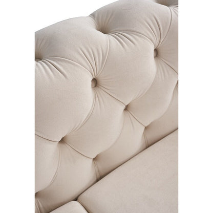 Divano Chesterfield moderno in velluto trapuntato per soggiorno