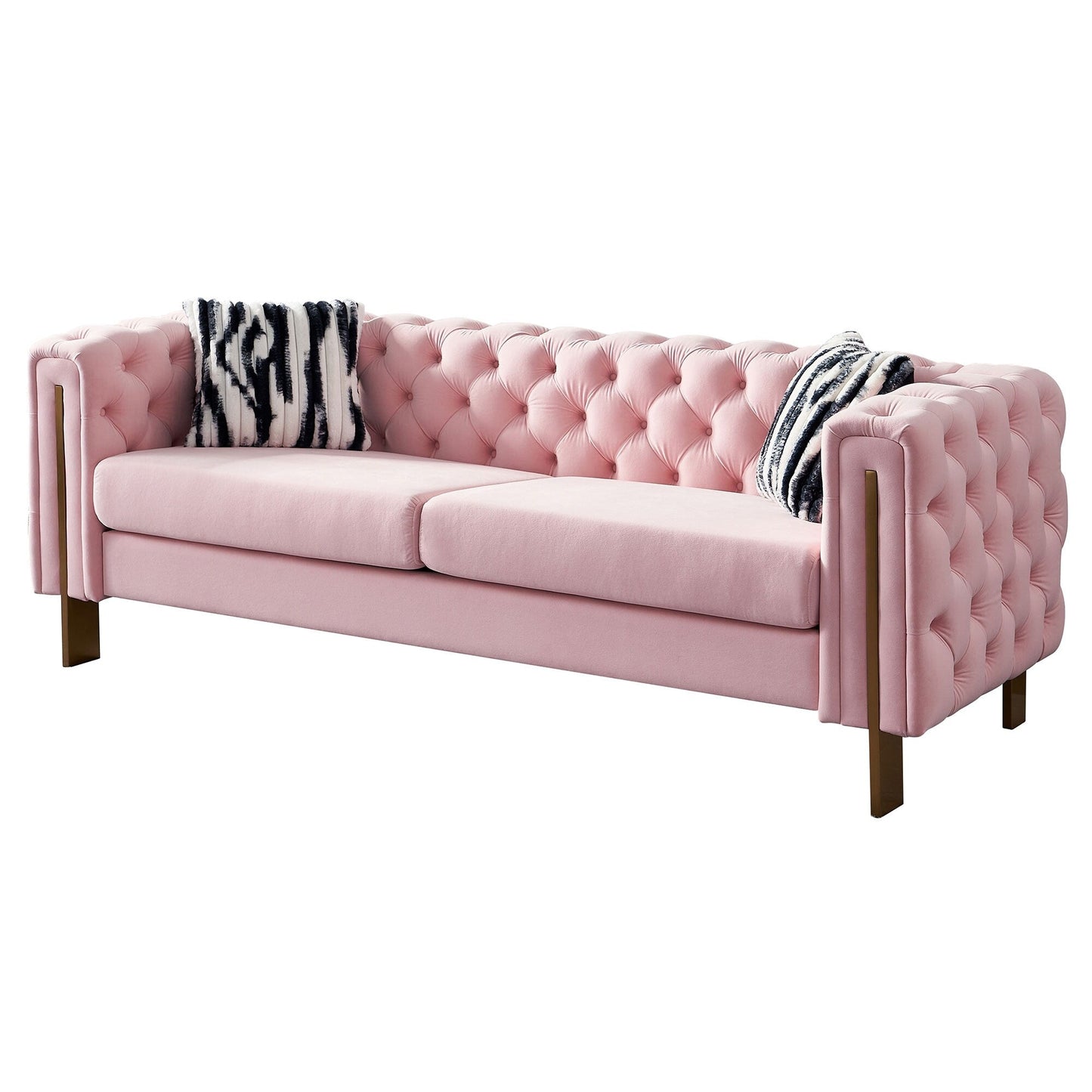 Divano Chesterfield moderno in velluto trapuntato per soggiorno