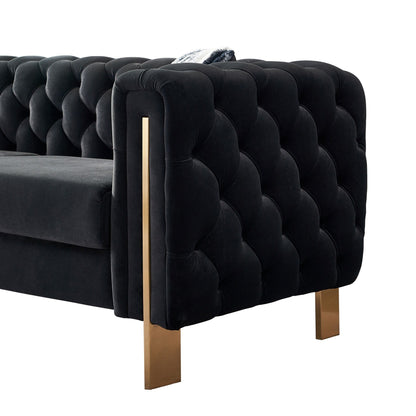 Divano Chesterfield moderno in velluto trapuntato per soggiorno