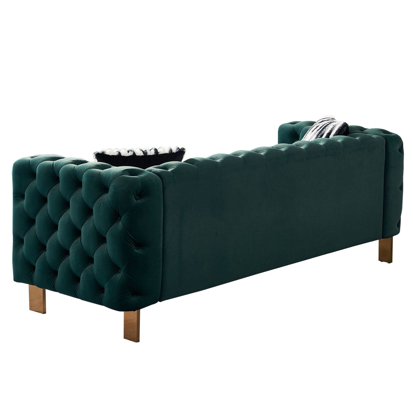 Divano Chesterfield moderno in velluto trapuntato per soggiorno