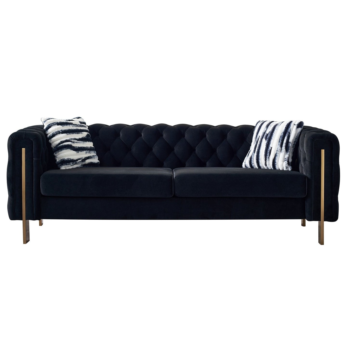 Divano Chesterfield moderno in velluto trapuntato per soggiorno
