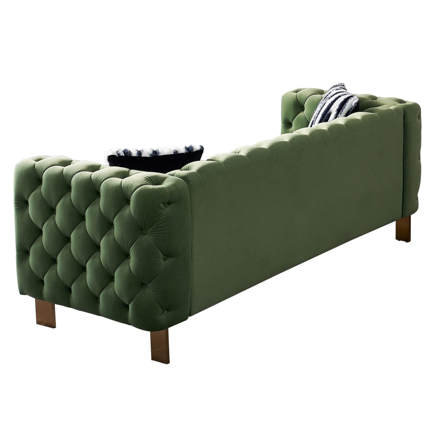 Divano Chesterfield moderno in velluto trapuntato per soggiorno