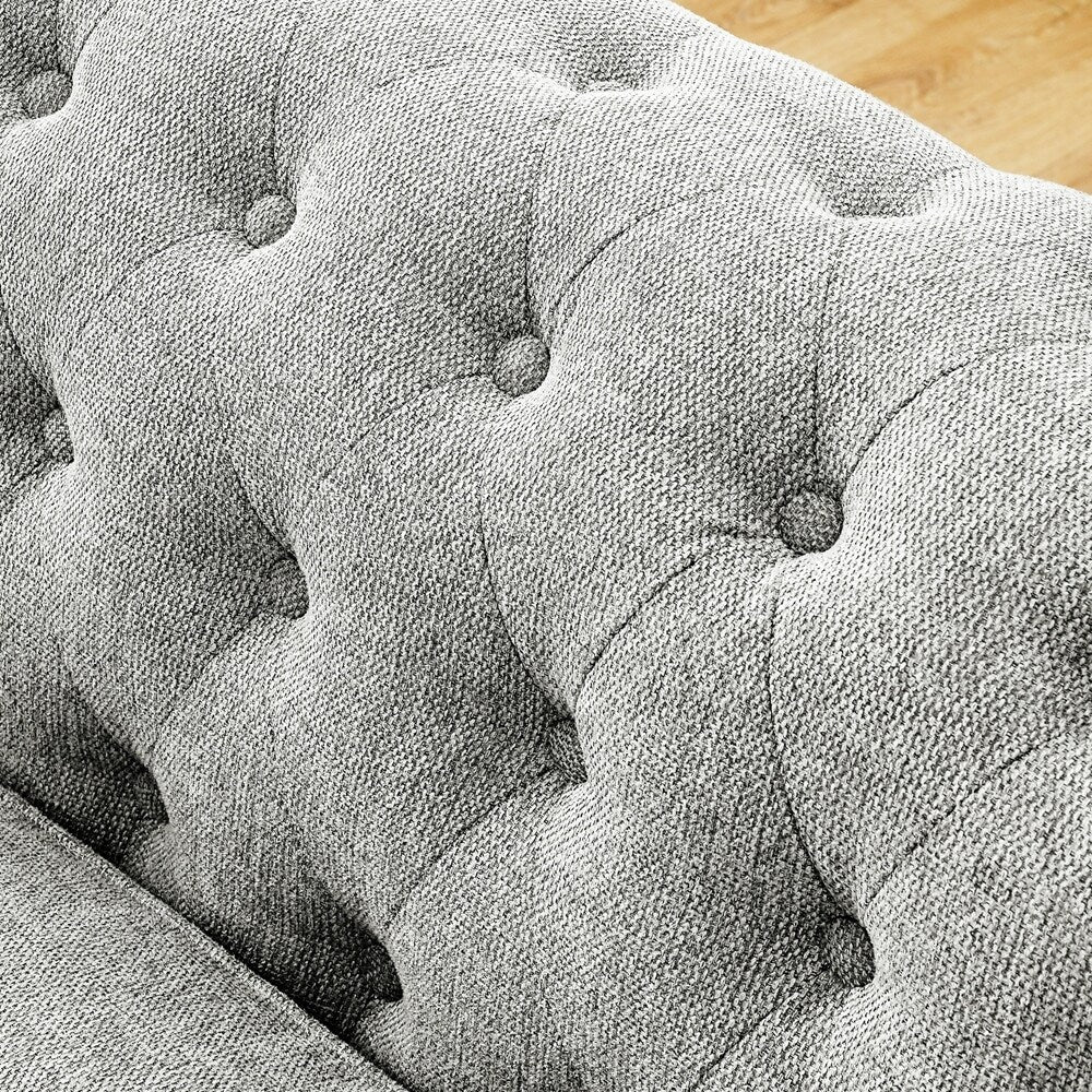 Divano Chesterfield imbottito in PU a 3 posti