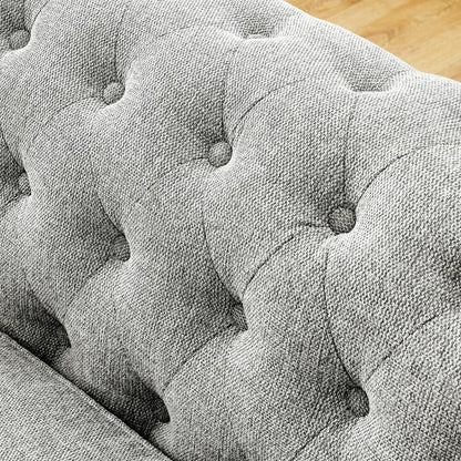 Divano Chesterfield imbottito in PU a 3 posti