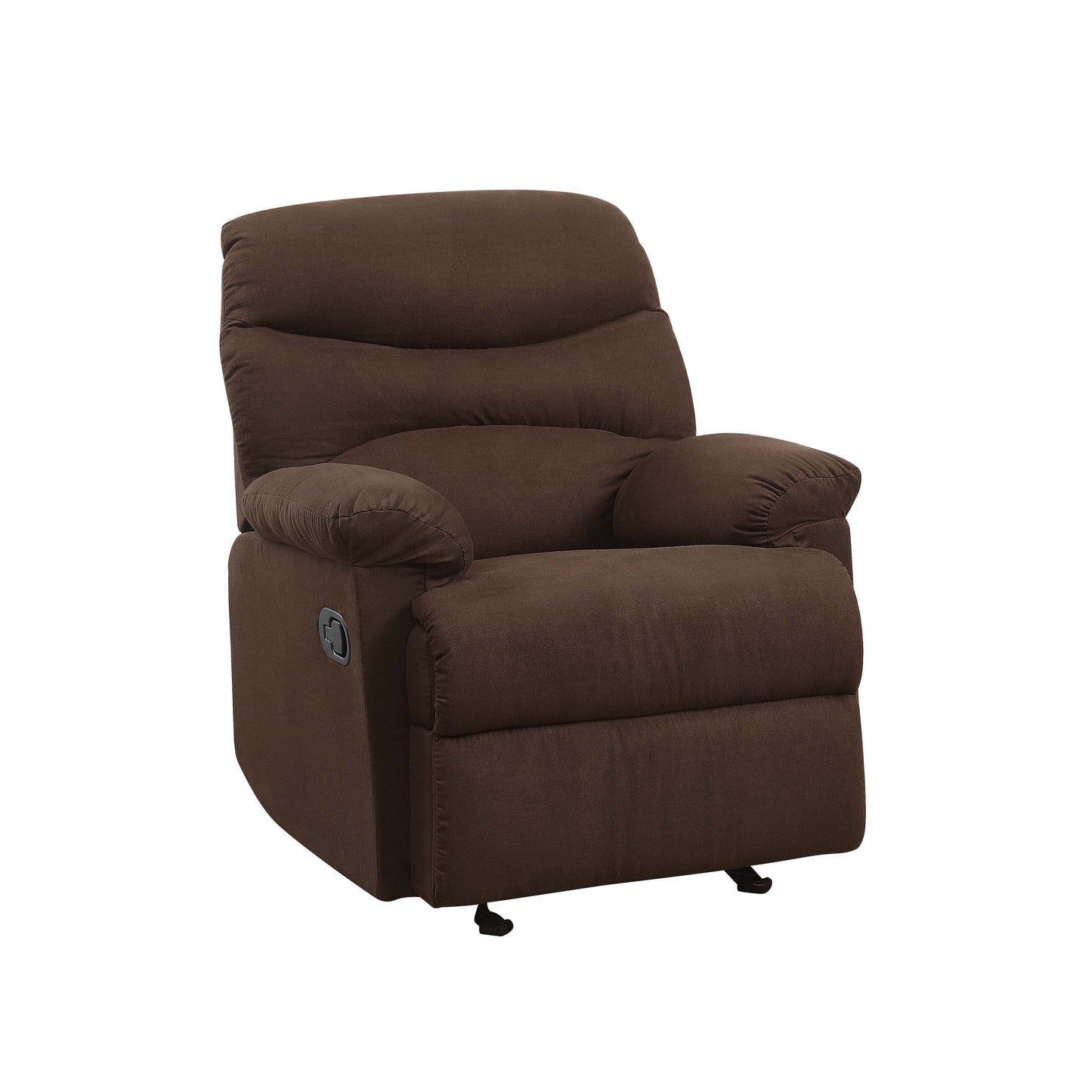 Poltrona reclinabile Motion Glider in microfibra color cioccolato