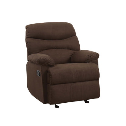 Poltrona reclinabile Motion Glider in microfibra color cioccolato