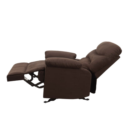 Poltrona reclinabile Motion Glider in microfibra color cioccolato