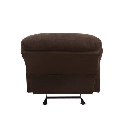 Poltrona reclinabile Motion Glider in microfibra color cioccolato