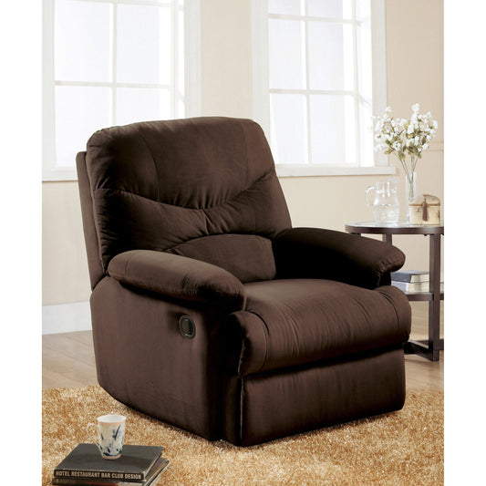 Poltrona reclinabile Motion Glider in microfibra color cioccolato