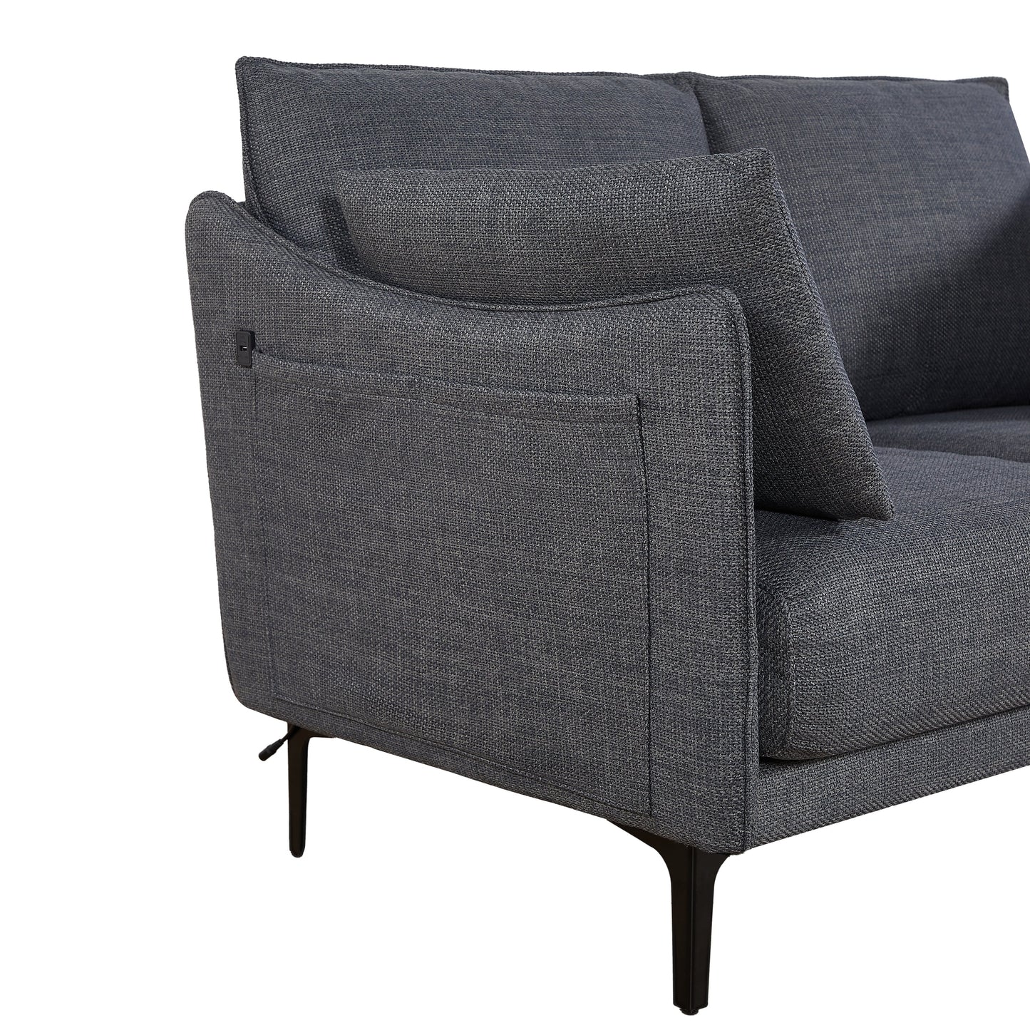 Christopher Knight Home - Divano a 2 posti con gambe in metallo e cuscini