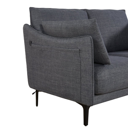 Christopher Knight Home - Divano a 2 posti con gambe in metallo e cuscini