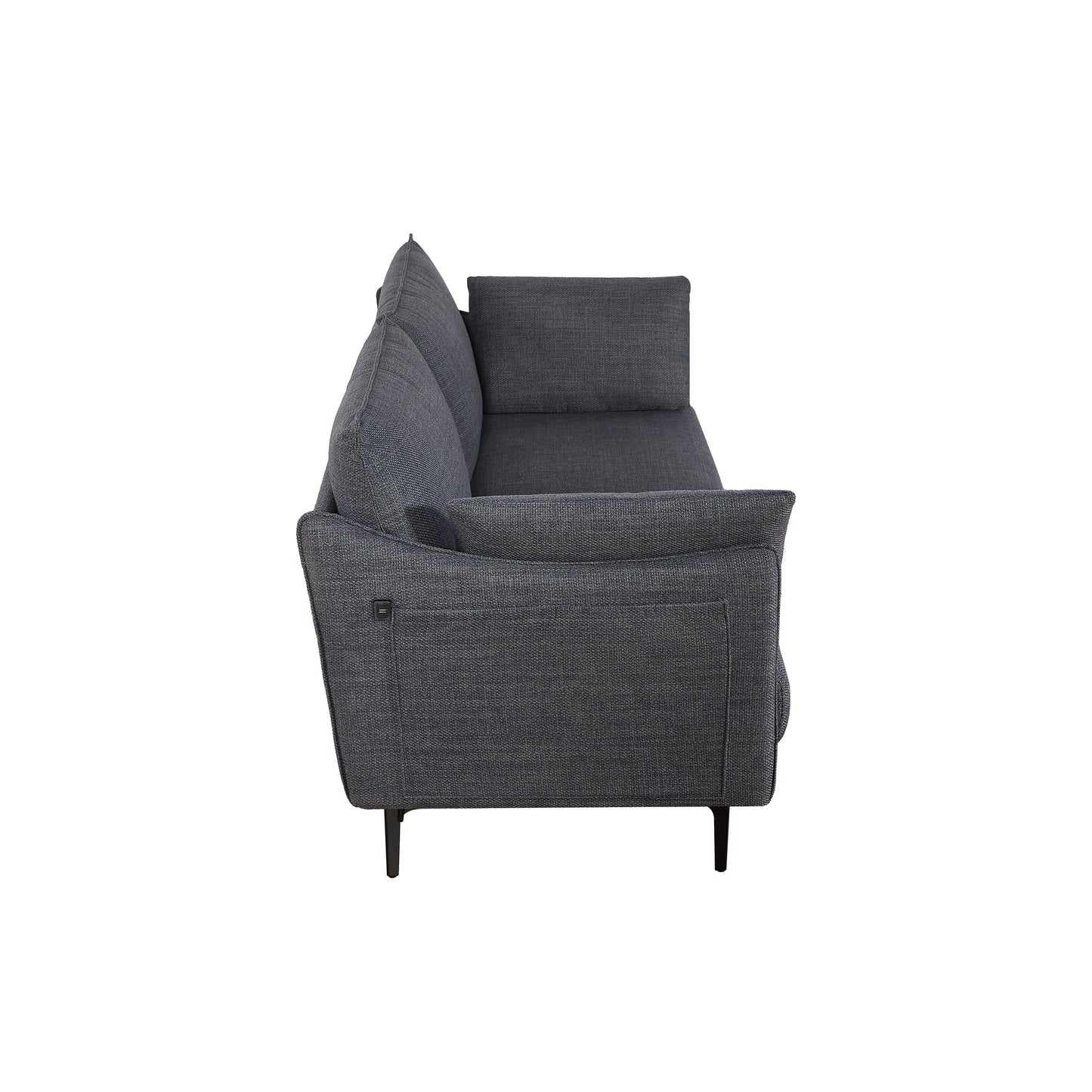 Christopher Knight Home - Divano da 2,5 posti con porta di ricarica USB e gambe in metallo