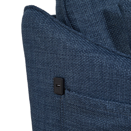 Christopher Knight Home - Divano da 2,5 posti con porta di ricarica USB e gambe in metallo