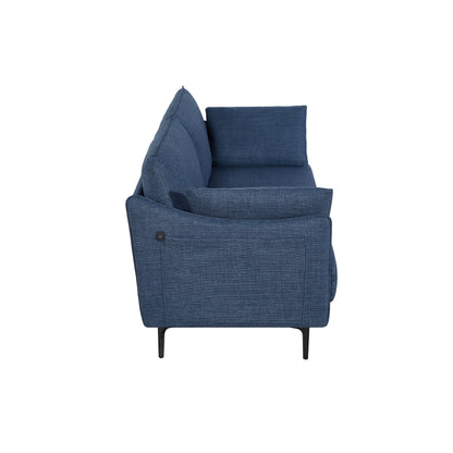 Christopher Knight Home - Divano da 2,5 posti con porta di ricarica USB e gambe in metallo