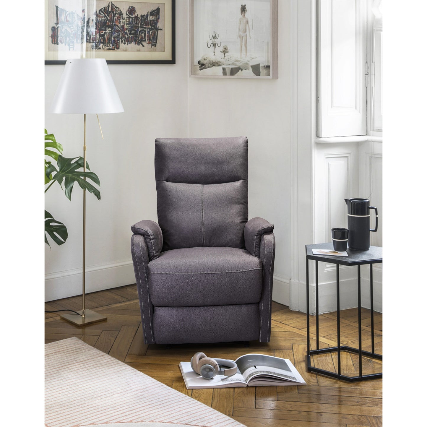 Christopher Knight Home - Poltrona reclinabile elettrica Hudson con ricarica USB