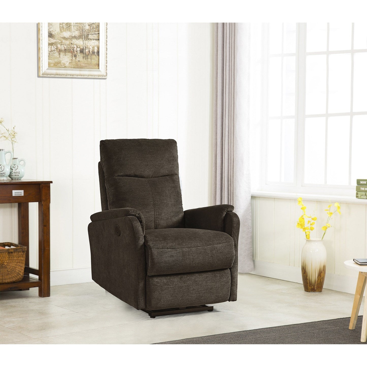 Christopher Knight Home - Poltrona reclinabile elettrica Hudson con ricarica USB