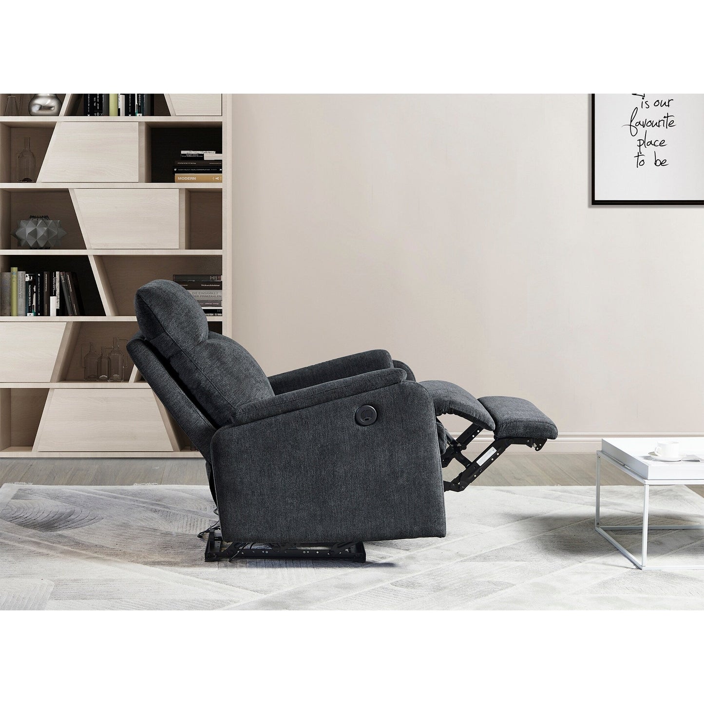 Christopher Knight Home - Poltrona reclinabile elettrica Hudson con ricarica USB