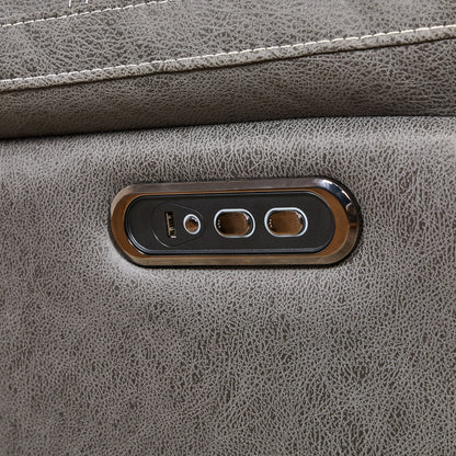 Christopher Knight Home - Poltrona reclinabile girevole Liyasi Dual OKIN Motor con posizione infinita, poggiatesta elettrico e ricarica USB
